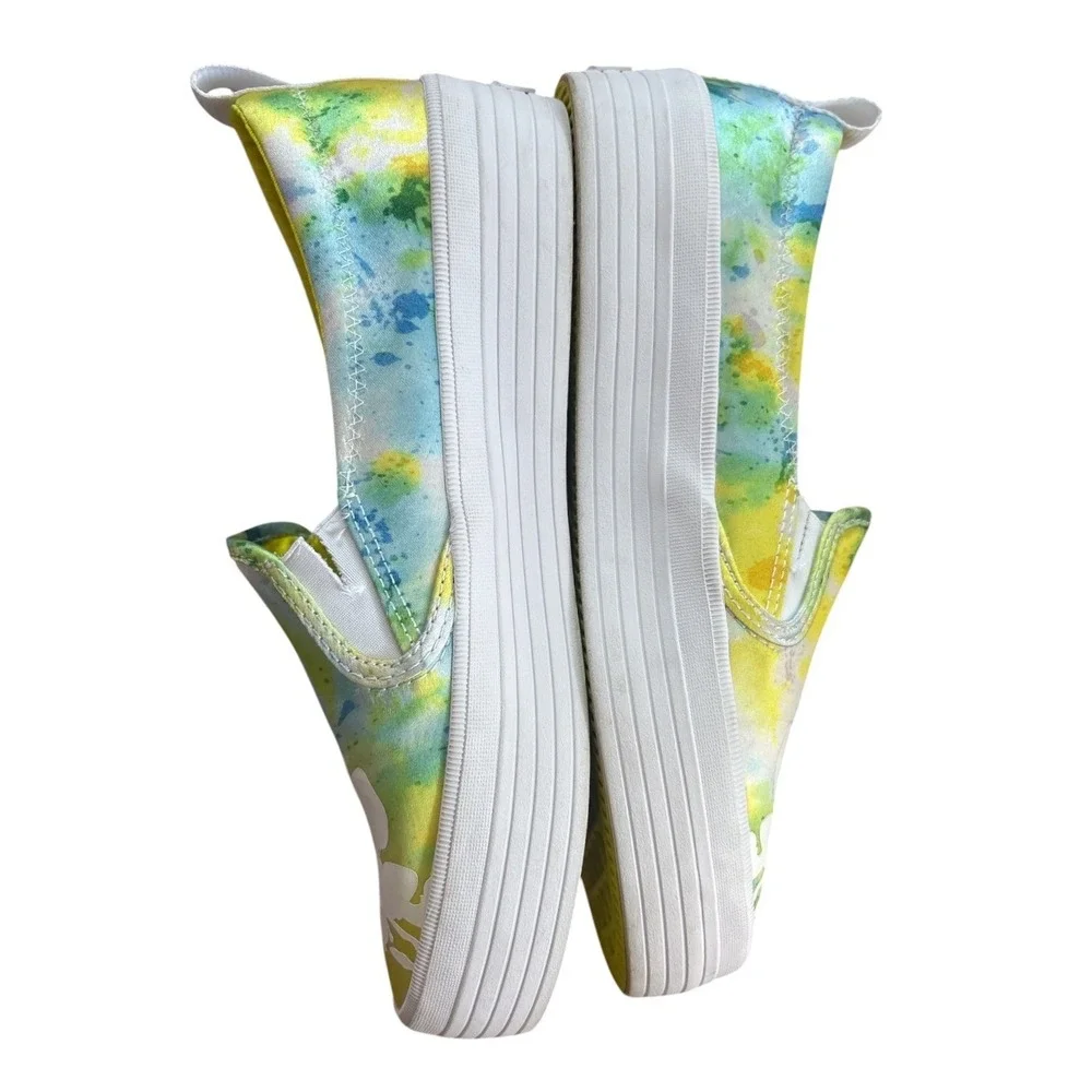 Sperry Crest Twin Gore Tropical Tie Dye Platform Slip-On Shoes, Size 7.5, Casual
